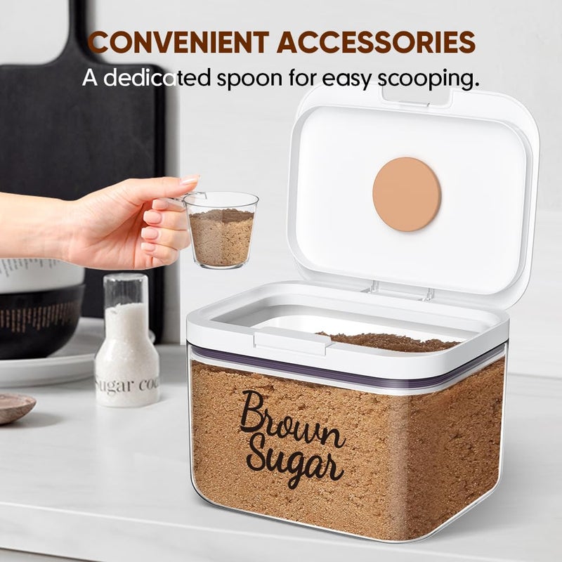 Moryimi Brown Sugar Container Airtight, 3 Quart Brown Sugar Keeper Storage Container with Spoon - Image 5