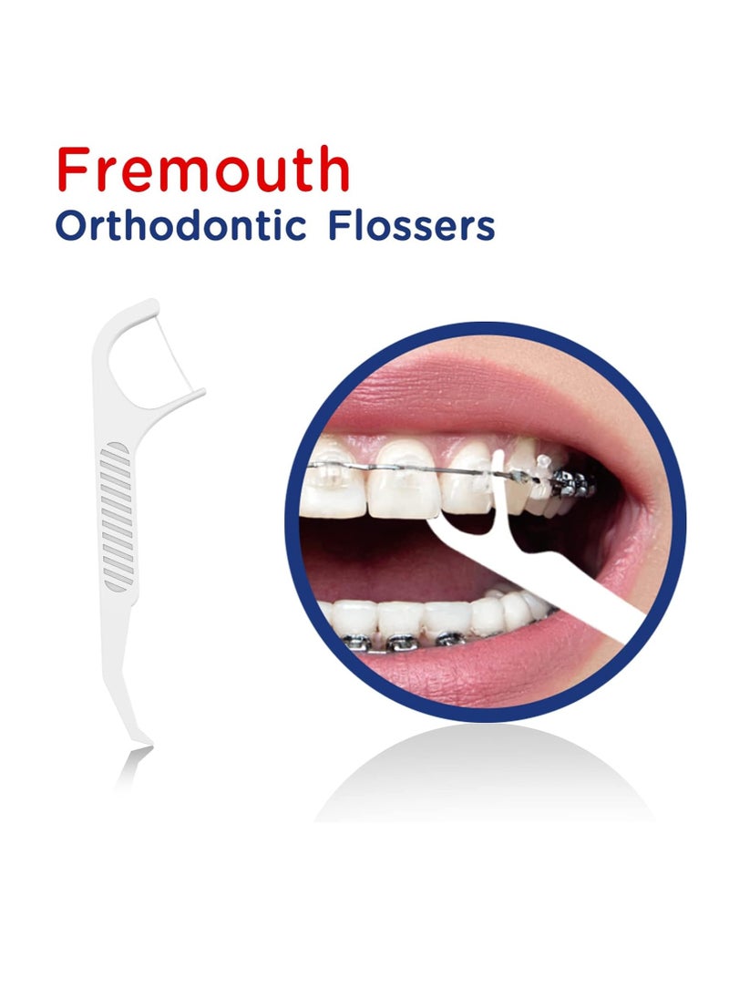 Fremouth Upgraded Orthodontic Flossers for Braces - Ortho Dental Floss Picks, 100 Count (Pack of 1)  - Image 2