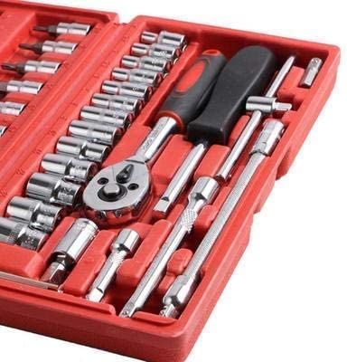 Hypexa 46 in 1 Pcs Tool Kit Screwdriver and Socket Set l 14 Inch Socket Combination Set - Image 2