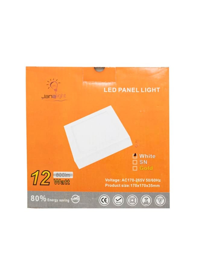 Jana Light Panel spotlight 12W square warm - Image 1