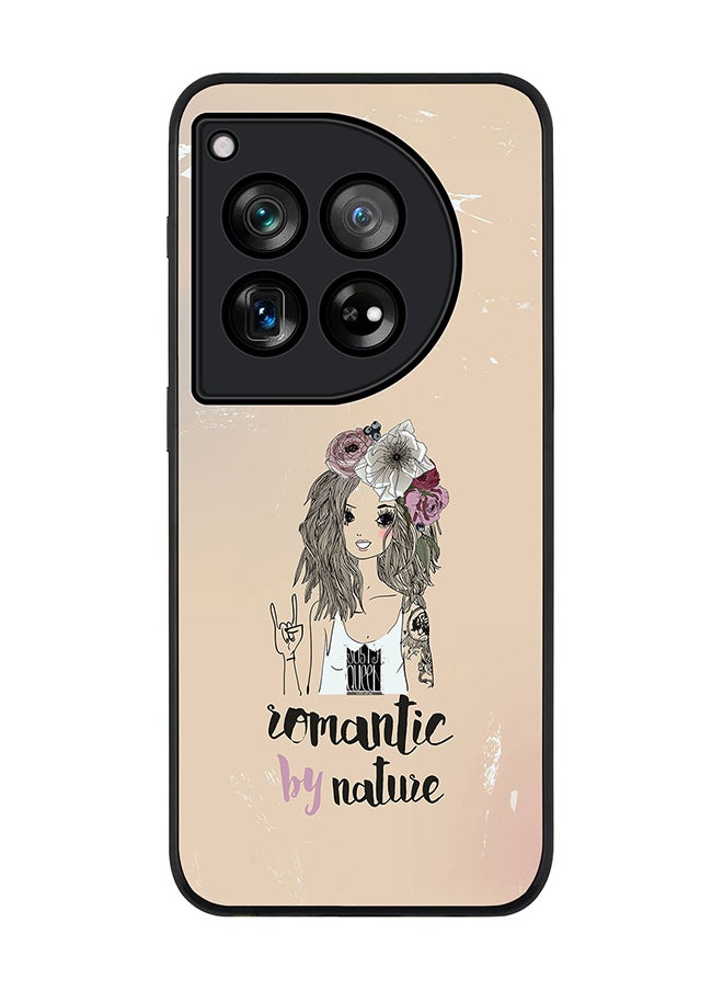Stylizedd Rugged Black edge case for OnePlus 12R / OnePlus Ace 3 5G, Slim fit Soft Case Flexible Rubber Edges Anti Drop TPU Gel Thin Cover -  Romantic by Nature  - Image 1