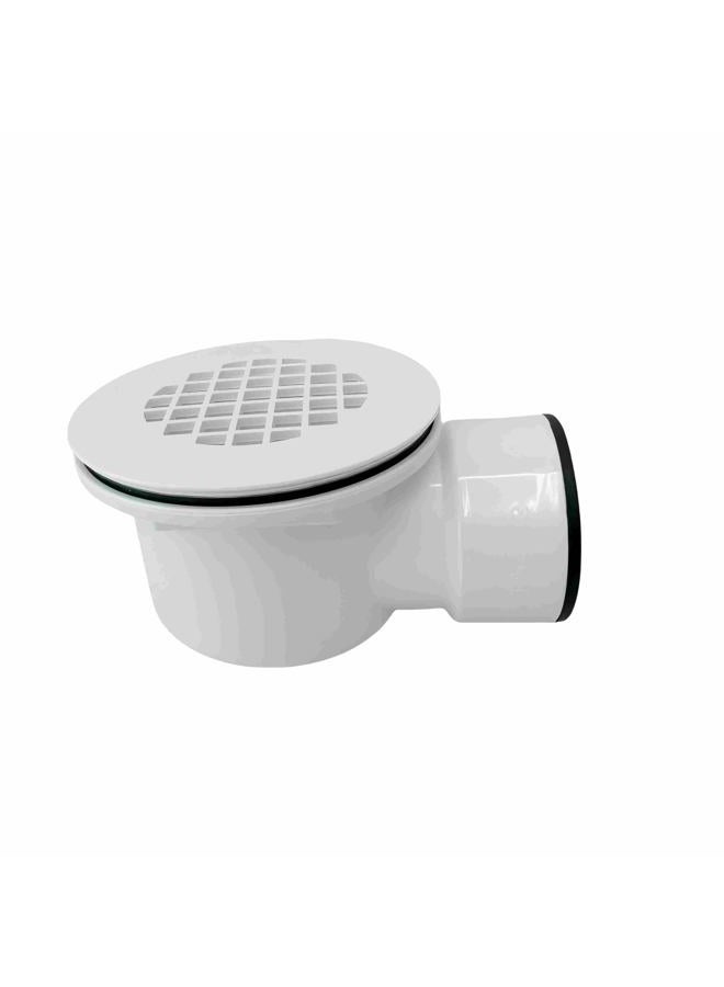WAWO PVC 2" Low Profile Shower Drain, Side Outlet Drain Assembly with 2" x 1-1/2" Reducer Pipe Fitting and Perforated Strainer, for Low Profile Trap and Shower Base Drain. - Image 2