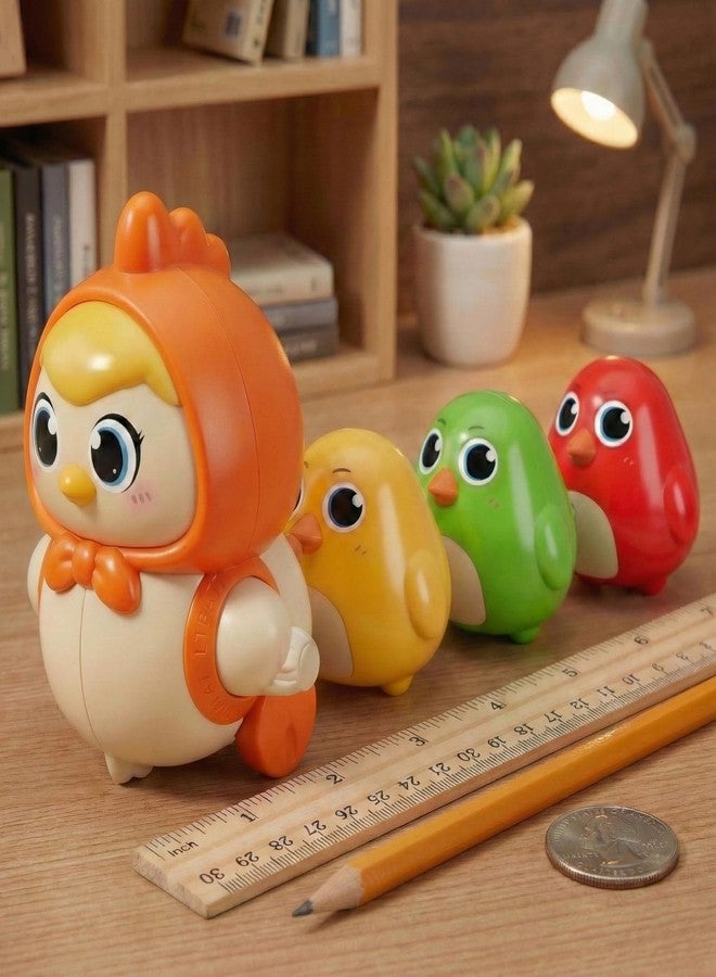 UTPATI Chicken Toys for Kids, Swinging Chain String Magnetic Hen with Chick Learning to Crawl Spring Toy, Crawling Wind-up Duck, Walking Chicken Cute Windup Toy for Boys Girls Toddler (Multi) - Image 1