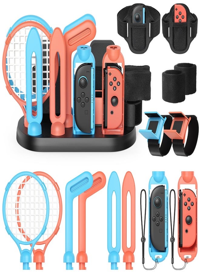 KOVA [For Switch 2/1/OLED] Sports Accessories Bundle for Nintendo Switch 2 (2025)/Switch 1 with Organizer Station,Family Party Sports Kit,Golf/Tennis/Dance/Sword/Soccer for Joycon &All-in-One Storage Stand - Image 1