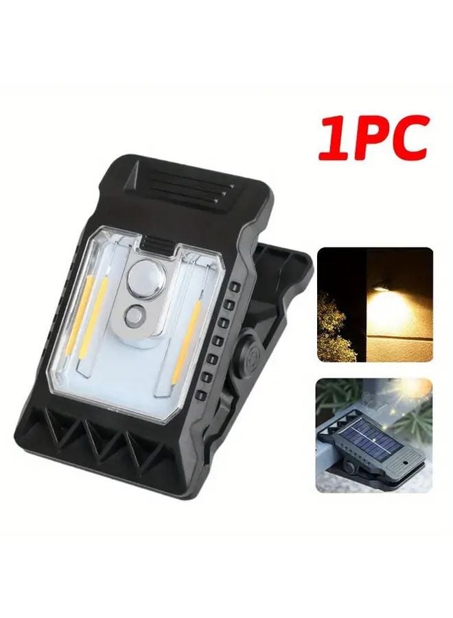 Rechargeable Solar Motion Sensor Clip Lamp For Garden Fence Wall Branch Balcony - Image 1