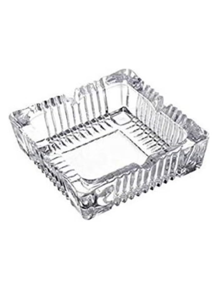 Square Glass Ashtray Clear 7x7cm