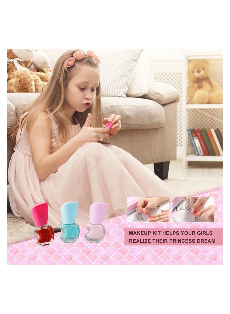 21 pcs Kids Make up Kit for Girls Play Make up for Toddlers Princess Cosmetics Bag Dress Up &Pretend Play Make up Toys for 3 4 5 6 7 8 Year Old Girls Gifts for Birthday - Image 3
