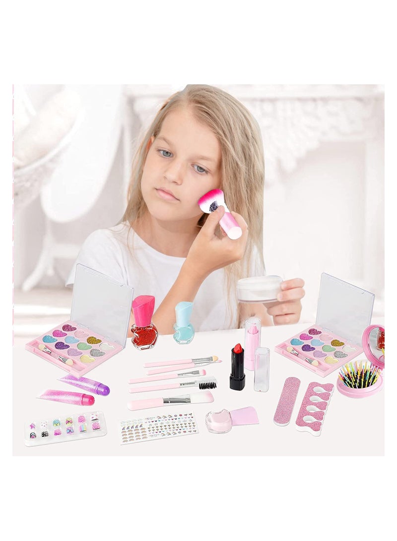 21 pcs Kids Make up Kit for Girls Play Make up for Toddlers Princess Cosmetics Bag Dress Up &Pretend Play Make up Toys for 3 4 5 6 7 8 Year Old Girls Gifts for Birthday - Image 4