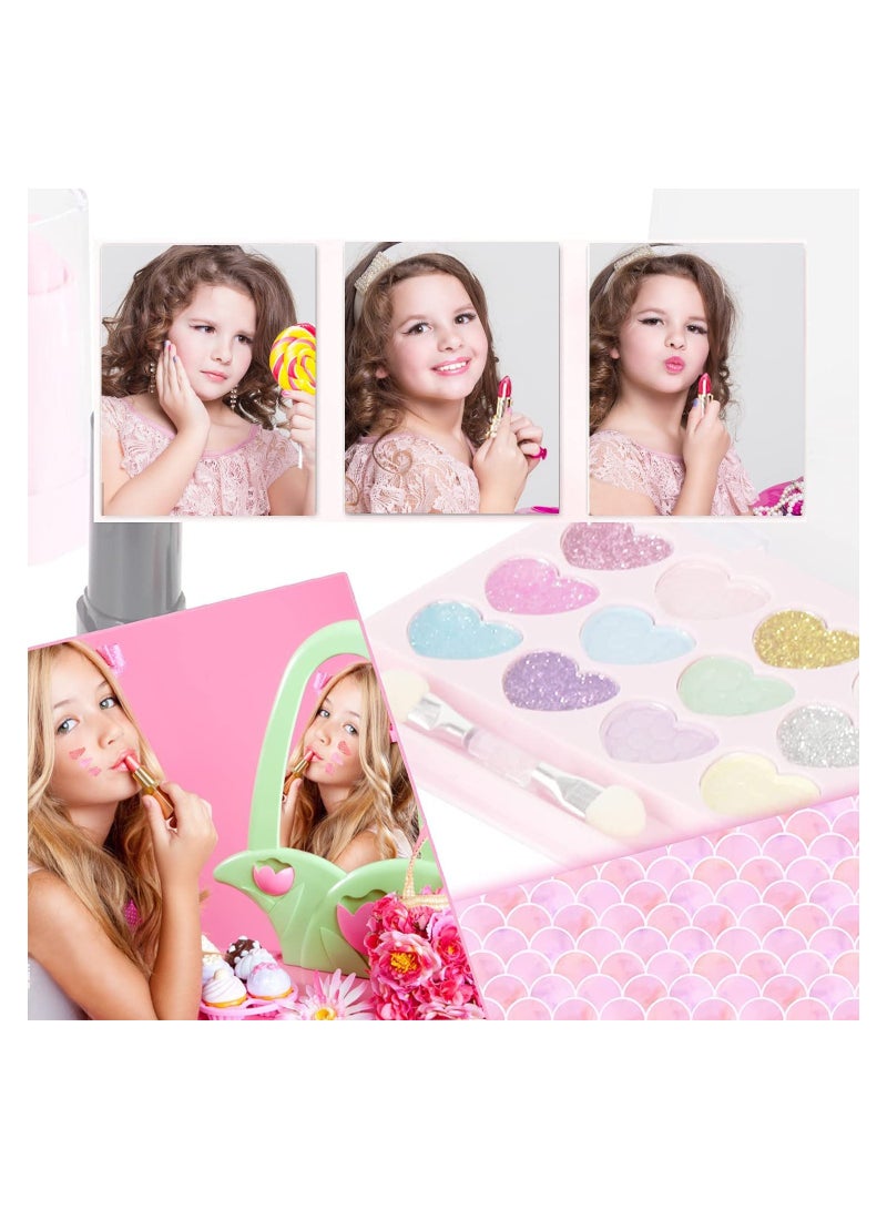21 pcs Kids Make up Kit for Girls Play Make up for Toddlers Princess Cosmetics Bag Dress Up &Pretend Play Make up Toys for 3 4 5 6 7 8 Year Old Girls Gifts for Birthday - Image 2