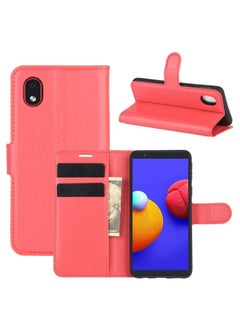 Case Cover For Samsung Galaxy A01 Core / M01 Core Litchi Texture Horizontal Flip Protective Case with Holder & Card Slots & Wallet Red