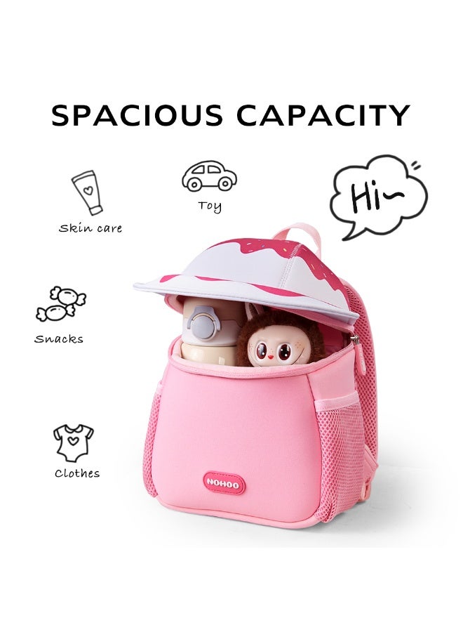 Nohoo 3D Cute Marshmallow Kids School Bag/Activity Bag 10"- Pink - Image 3