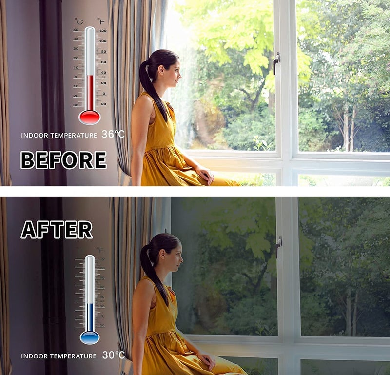 WISDOM Window Tint Film Light Black Car Home Privacy Heat Insulation Anti-UV Office Home Glass Film (20 X 60 Inch) - Image 3