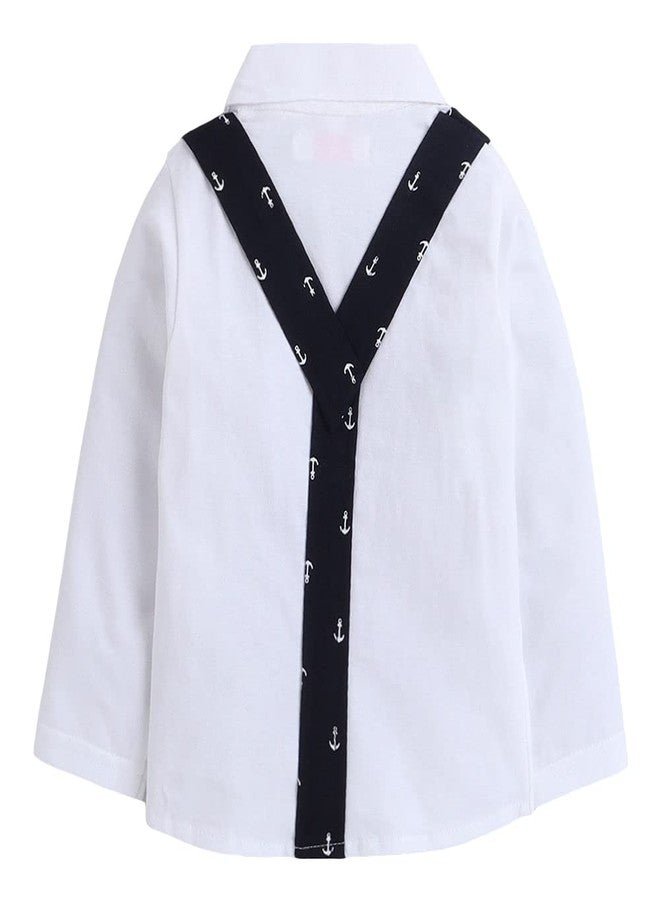 Hopscotch Cotton Boys Graphic Printed Shirtpant Set In Navy Color For Ages 0-6 Months - Image 2