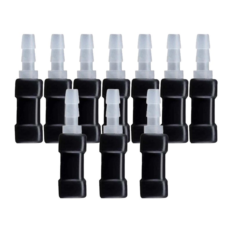 10 Pcs Aquarium Air Hose Connector Fittings Black Accessories For Fish Tank - Image 2
