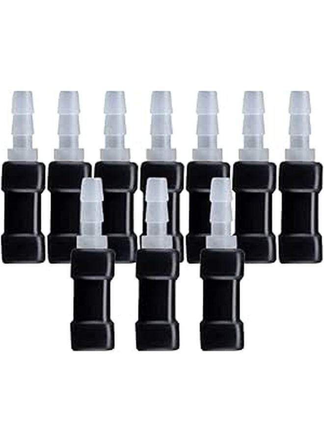10 Pcs Aquarium Air Hose Connector Fittings Black Accessories For Fish Tank - Image 1