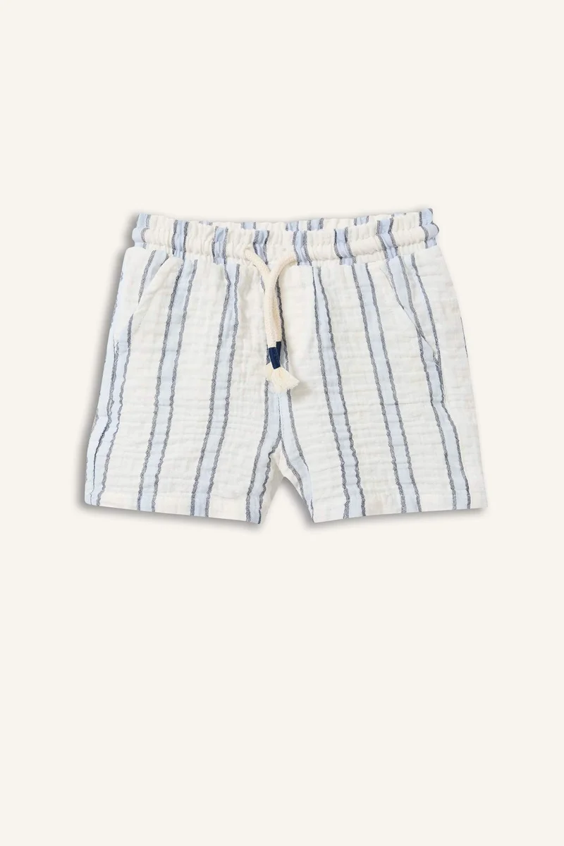 ديفاكتو Baby Boy Elastic Waist striped Shorts