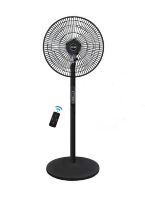 21 Inches 5 Leaf Adjustable Height 8 Speed Stand Fan With REMOTE and Timer,Black