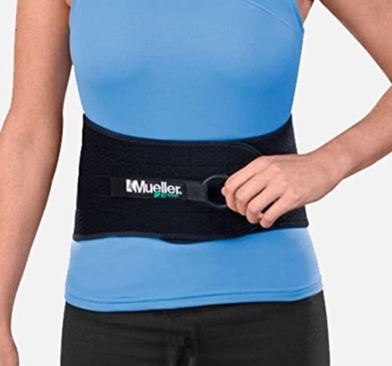 MUELLER Sports Medicine Green Adjustable Back & Abdominal Support, Ideal for Upper and Lower Back Pain, Relief & Support for Men and Women, Strains, Sciatica, Scoliosis, Black, Black, One Size - Image 3