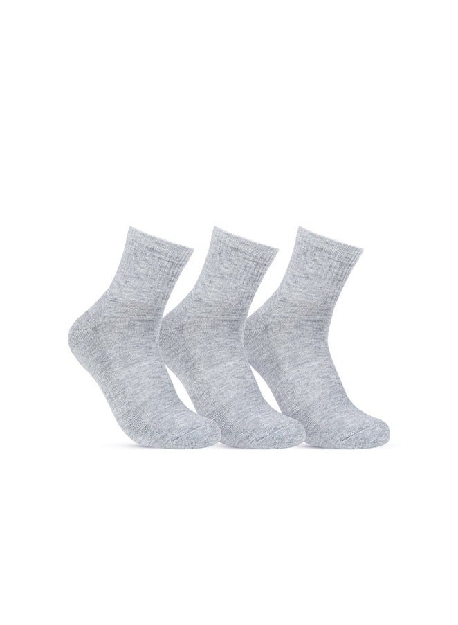 STITCH STITCH Men's Pack of 3 Half Terry L-Shape Casual Socks 