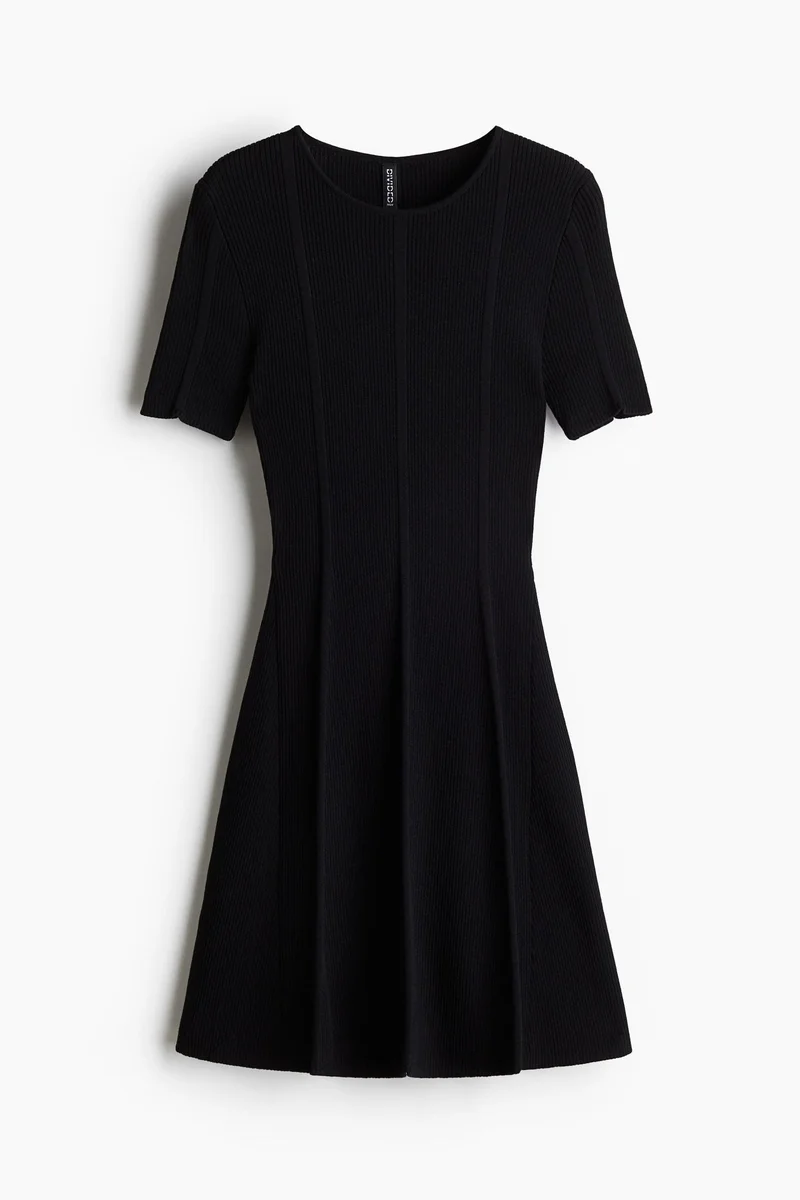 H&M Ribbed Fit & Flare Dress for Women | Best Price UAE H&M Ribbed Fit & Flare Dress for Women | Best Price UAE