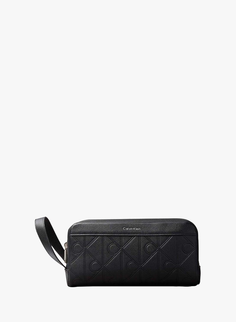 CALVIN KLEIN Embossed Emblem Logo Dopp Kit - Image 1