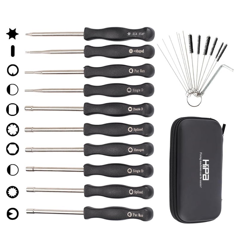 Hipa Pack-of-10 Carburetor Adjustment Tool Kit for 2 Cycle Small Engine Echo STHIL Poulan Husqvarna MTD Trimmer Weedeater Chainsaw with Carrying Case Cleaning Bursh - Image 1