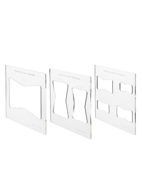 Butterfly Inlay Template Set Decorative Templates and Router Template for Woodworking Router Jig Template 3 Pcs Butterfly Inlay Template