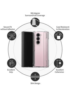 araree araree Nukin 360 Samsung Galaxy Z Fold 6 Case with Hinge Protection, Full Body Protective Durable Sturdy Slim Hard PC Cover Designed for Samsung Galaxy Z Fold 6 5G (Clear)  - Image 2