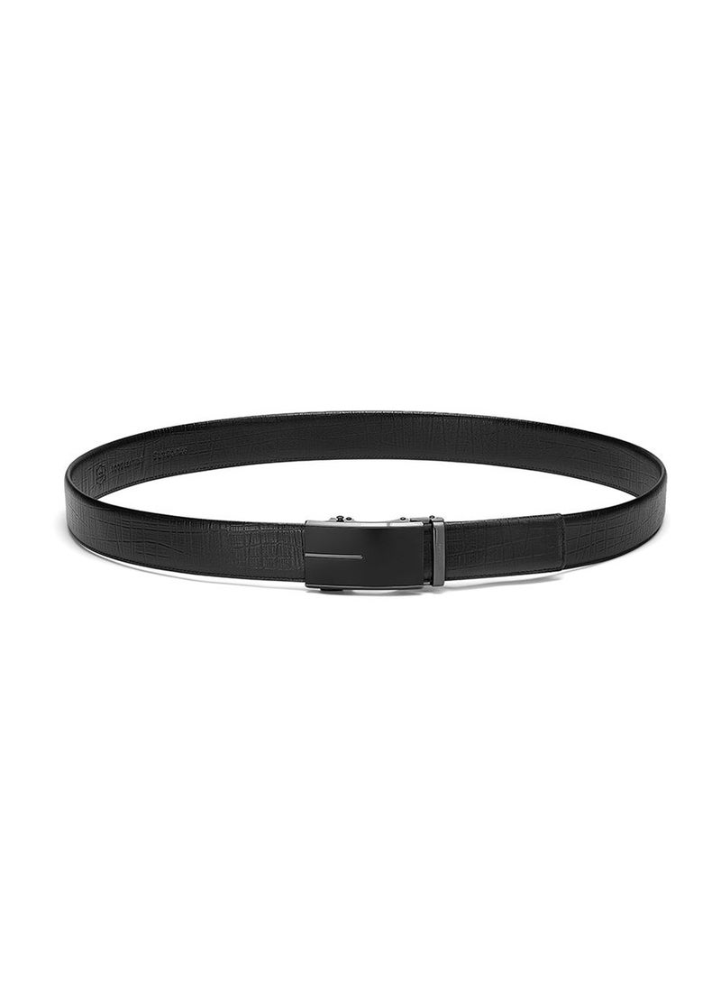 Samsonite Aamir II BIZ Auto Plate 03 Leather Belt, Black|Stylish|Premium Quality|Hole Free Belt - Image 5