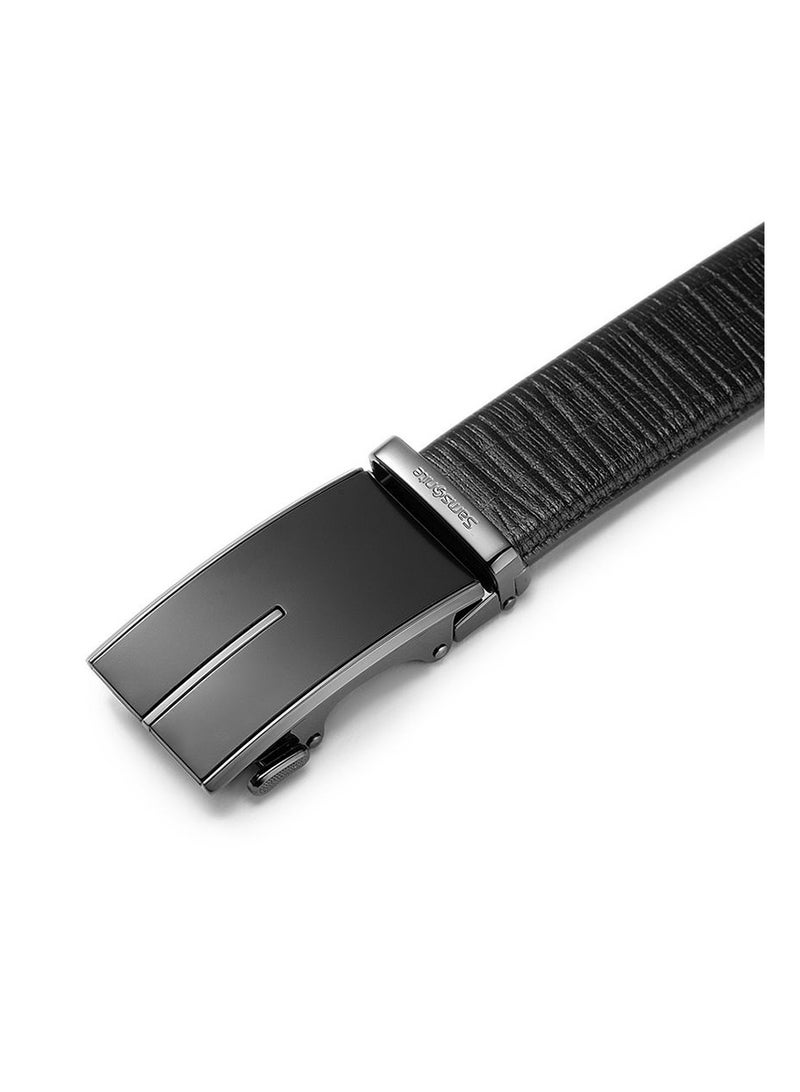 Samsonite Aamir II BIZ Auto Plate 03 Leather Belt, Black|Stylish|Premium Quality|Hole Free Belt - Image 4