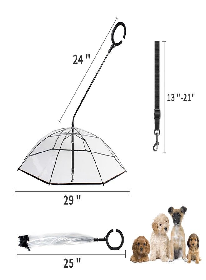 Petleso Umbrella for Small Dogs, Pet Umbrella for Dogs in Rainy Day with Adjustable Leash - Image 5