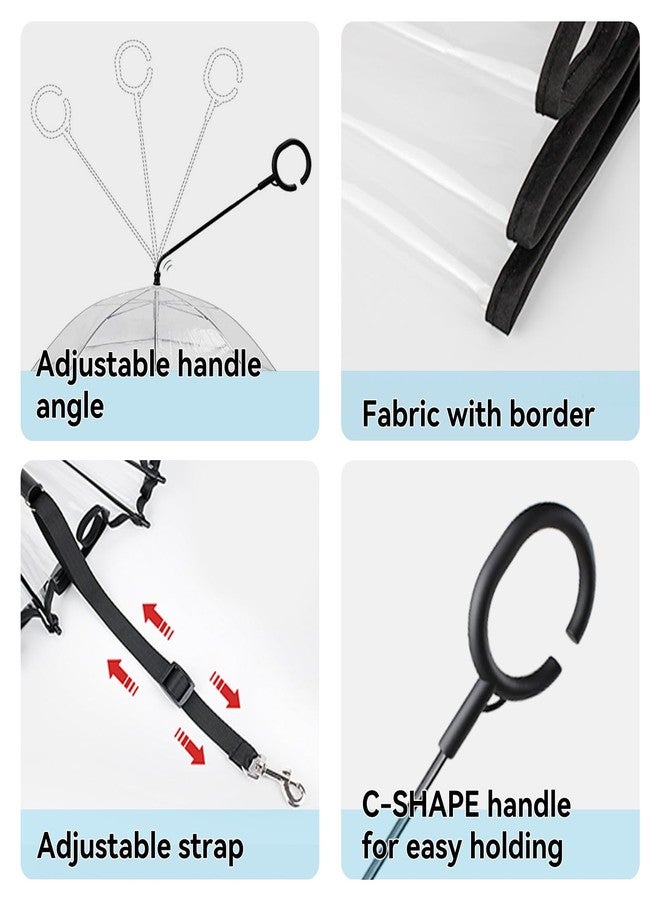 Petleso Umbrella for Small Dogs, Pet Umbrella for Dogs in Rainy Day with Adjustable Leash - Image 3