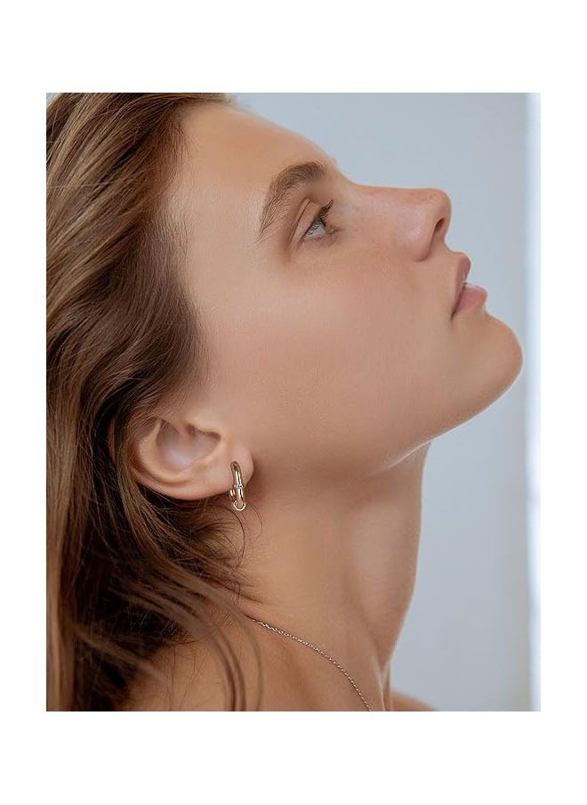 Mevecco - Women Huggie Earrings Gold Hoop 14K Gold Filled Small Simple Handmade Hypoallergenic Everyday Jewelry - Image 1