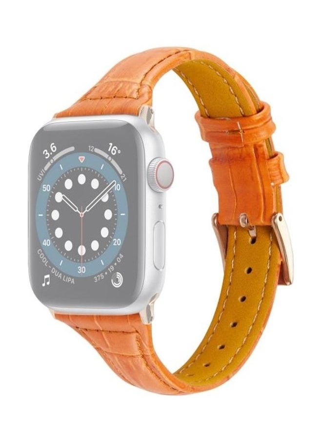 PROMASS Ethnic Replacement Watchband for Apple Watch Series 1/2/3/4/5/6/7/SE 42/44/45mm Orange 