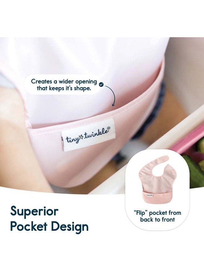 Tiny Twinkle EB3-P4 Set of 3 Bibs Design in Repeltex Waterproof Sleeveless with Ruffle – 80 g - Image 5