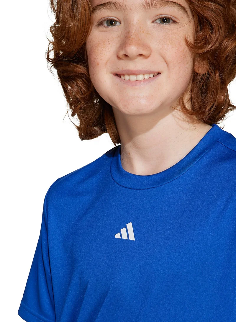 Adidas ROYBLU/WHITE Youth Essential Logo T-Shirt  | Best Price UAE