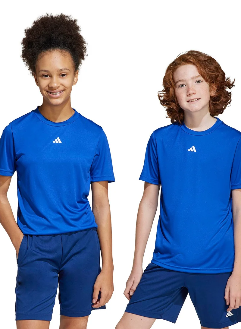 Adidas ROYBLU/WHITE Youth Essential Logo T-Shirt  | Best Price UAE