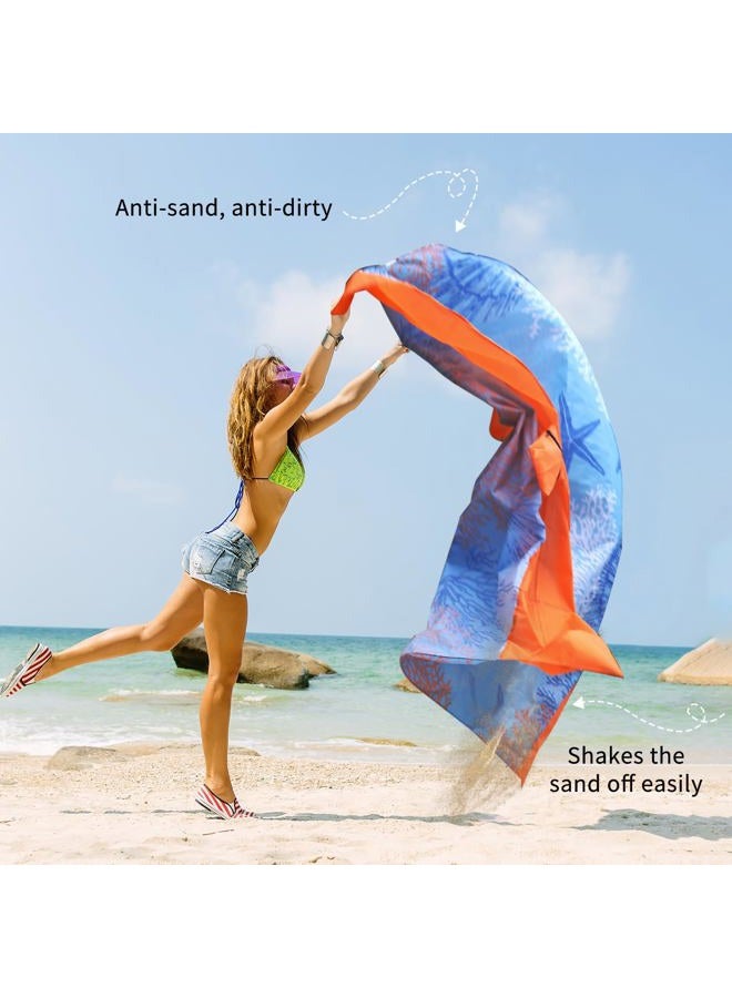 Newdoar Beach Blanket Sandproof Extra Large for 1-3 Adults / 1-8 Adults Sand Free Beach Mat Picnic Blanket Waterproof Oversized Lightweight Picnic Mat for Camping Hiking Beach Travel-/1-3person - Image 3