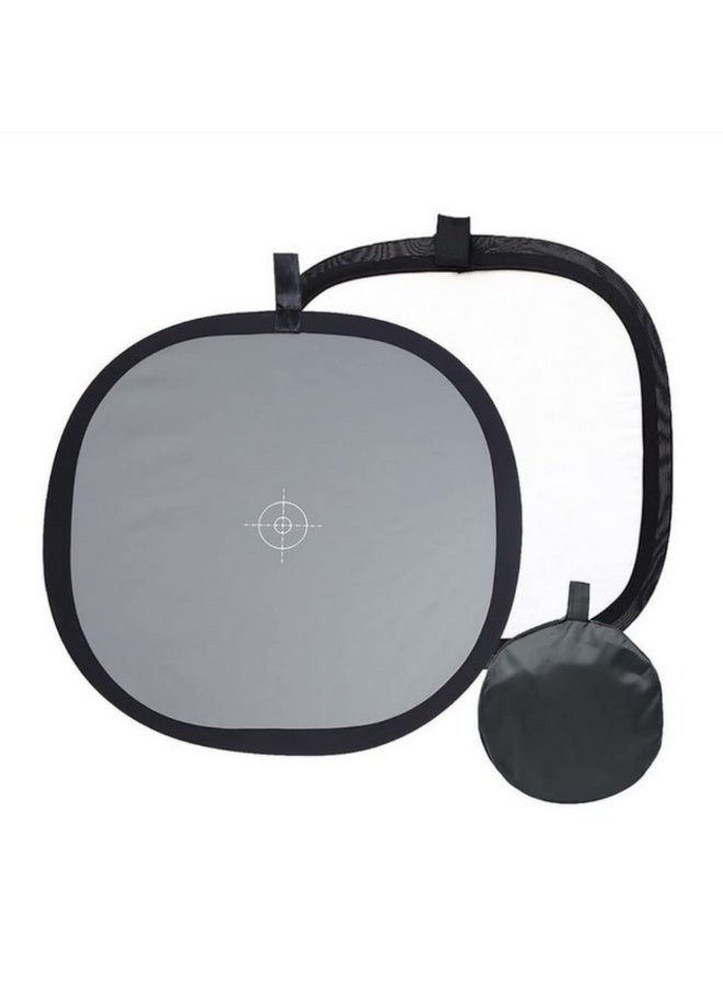 بطاقة التوازن الرمادي / الأبيض 60 × 60 سم ، لوحة التركيز المحمولة وجهين مزدوجين بطاقة مرجعية التوازن الرمادي / الأبيض 18٪ مع حقيبة حمل لمعدات Canon Nikon Sony / Photography - Image 1