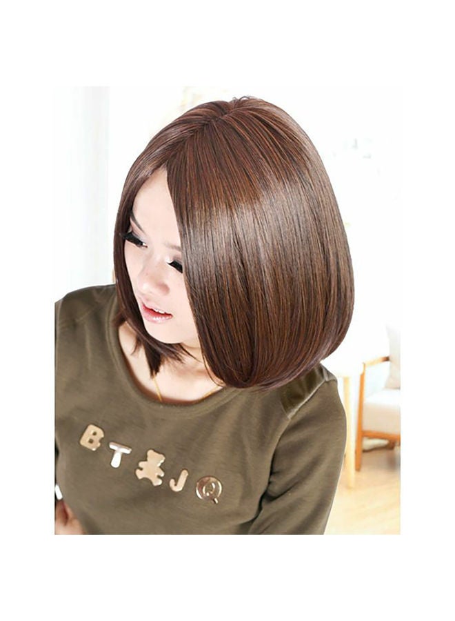 NIBEMINENT Fashion Lovely Short Straight Hair Wig 013-1 Brown