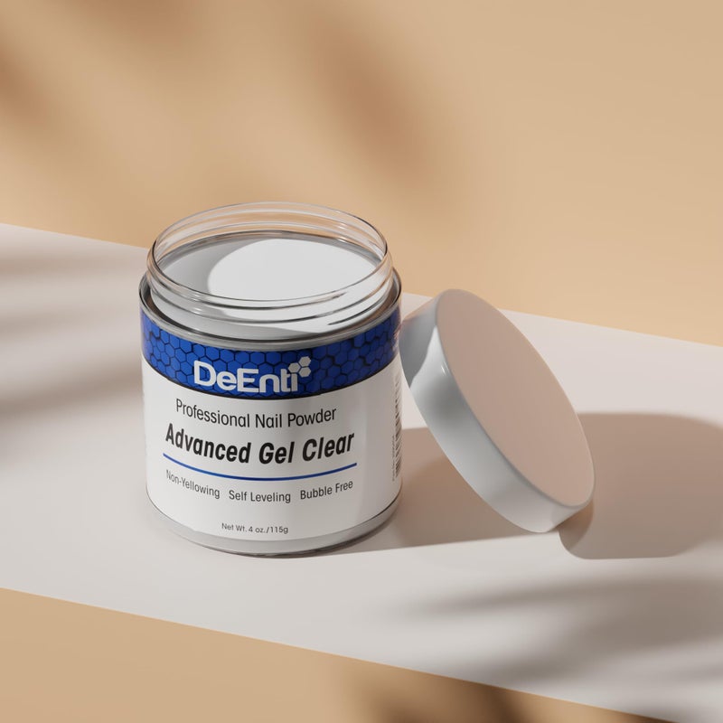 DeEnti Acrylic Nail Powder - 4oz Advanced Gel Clear|Professional Grade, Bubble-Free Acrylic Powder for Nails | Long-Lasting, Chip-Resistant Nail Acrylic Powder for Carving, Extensions & Fake Nails - Image 5