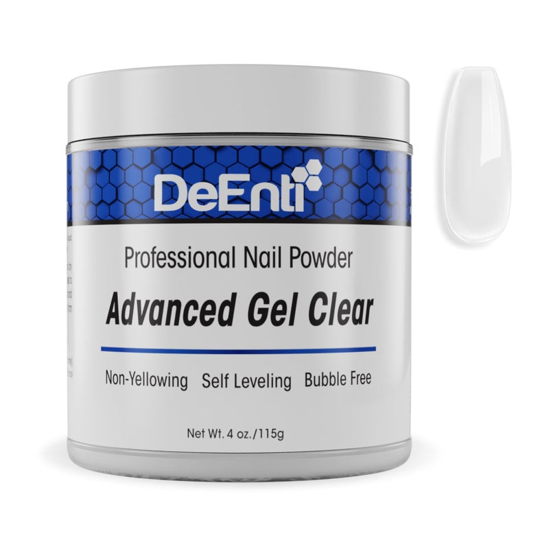 DeEnti Acrylic Nail Powder - 4oz Advanced Gel Clear|Professional Grade, Bubble-Free Acrylic Powder for Nails | Long-Lasting, Chip-Resistant Nail Acrylic Powder for Carving, Extensions & Fake Nails - Image 1