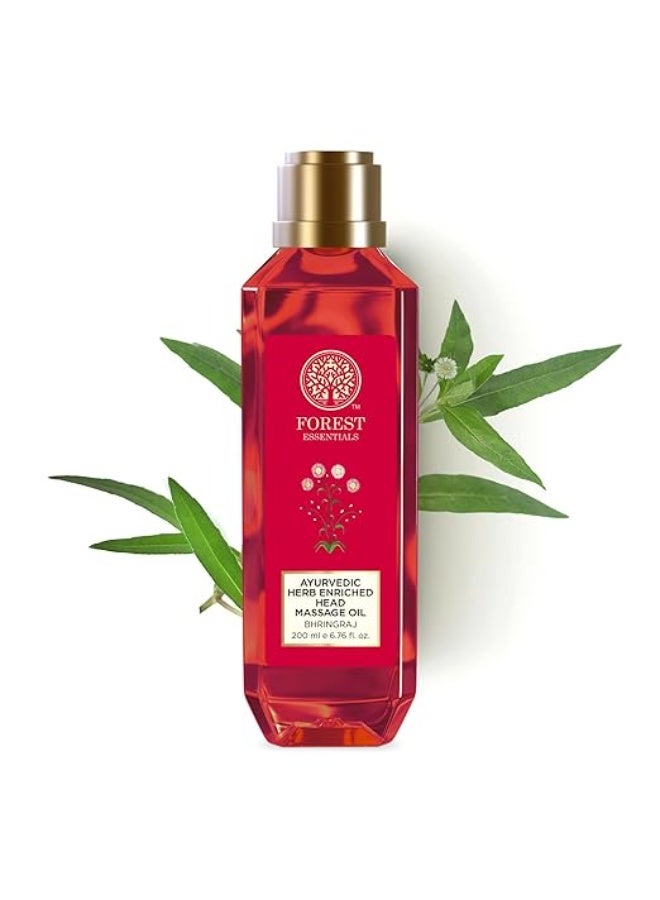 Forest Essentials Head Massage Oil Bhringraj | Ayurvedic Hair Oil for Hair Growth | Strengthens hair & addresses Dandruff - Image 1