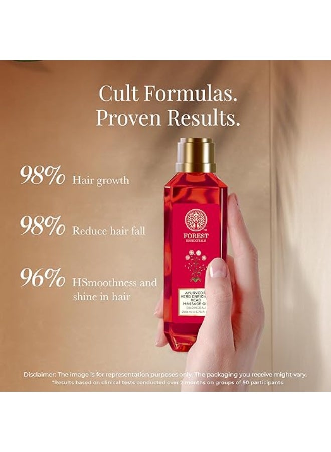 Forest Essentials Head Massage Oil Bhringraj | Ayurvedic Hair Oil for Hair Growth | Strengthens hair & addresses Dandruff - Image 3