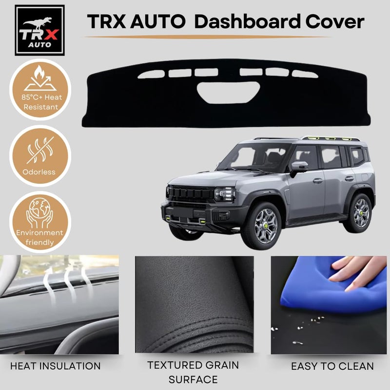 TRX AUTO Car Dashboard Cover for Jetour T2 (2022-2025) | Compatible Dash Protector For Jetour T2 | Anti-Slip Car Dash Mat | Accessories Fit for Jetour T2 - Image 2