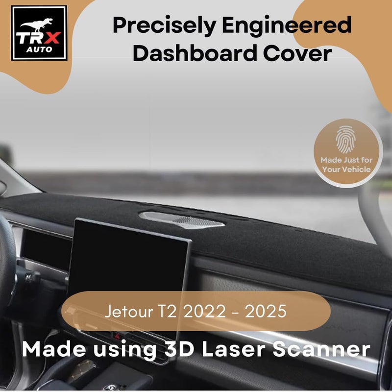 TRX AUTO Car Dashboard Cover for Jetour T2 (2022-2025) | Compatible Dash Protector For Jetour T2 | Anti-Slip Car Dash Mat | Accessories Fit for Jetour T2 - Image 3
