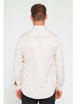 Tudors Slim Fit Long Sleeve Easy Iron Sweat Absorbent Breathable Texture Tie Four Seasons Stone Color Men's Shirt  - Image 5