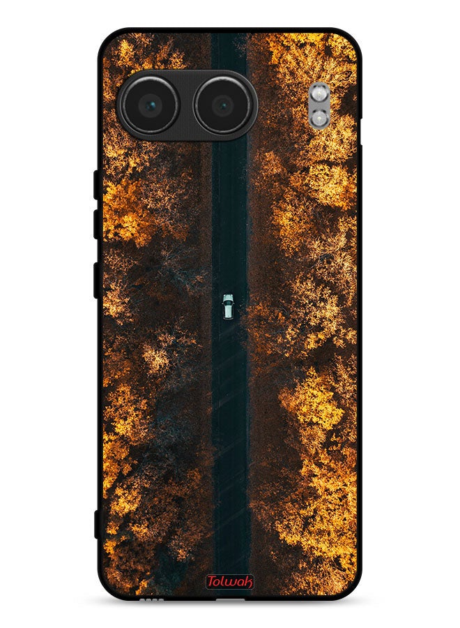Tolwak OnePlus Nord 4 5G Protective Case Cover Road In Autumn Trees - Image 1