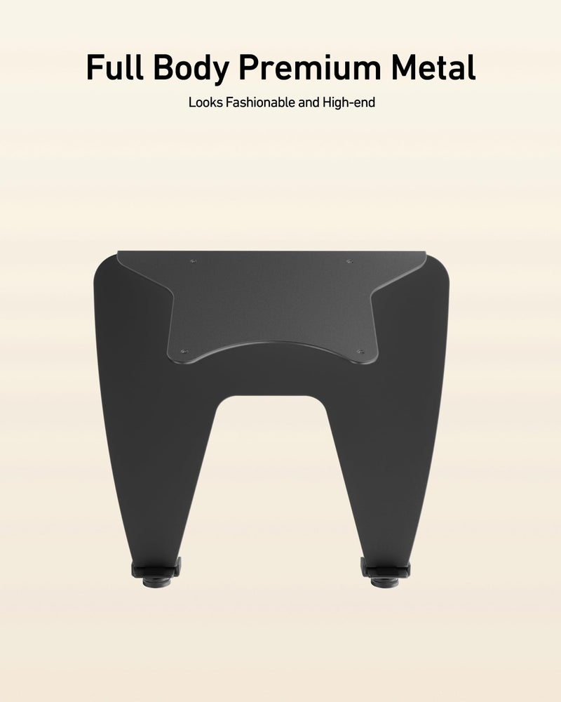 ergounion Laptop Tray for Monitor Arm - VESA Mount 100x100mm, Laptops up to 17.3in & 28.6lbs - Notebook Tray Office Desk Accessories - Black - Image 3