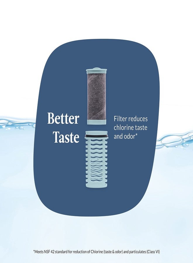 Contigo Clybourn Chill Freeflow Filtration Stainless Steel Water Bottle with Spill-Proof Lid, 24oz Filtered Water Bottle with Carbon Fiber Filter, Lasts up to 6 Months, Dark Ice - Image 2
